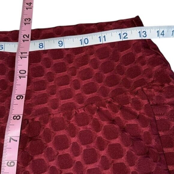 High-Waisted Honeycomb Textured Scrunch Butt Yoga Leggings With Pockets - Burgun - Picture 8 of 9